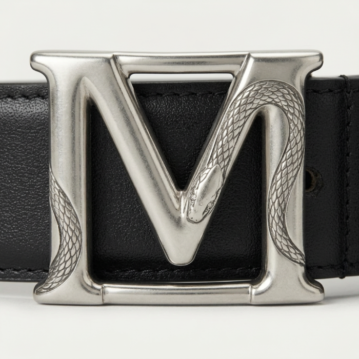 Malargio Black Leather belt