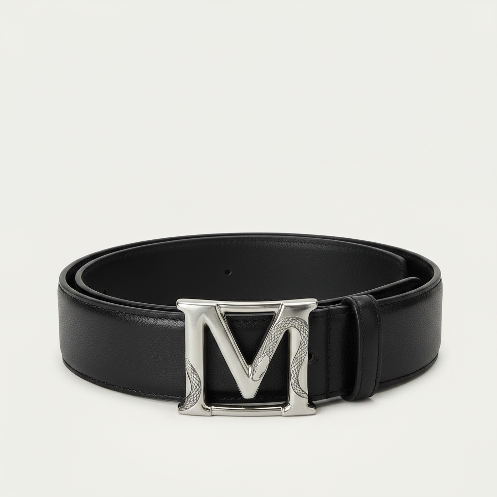 Malargio Black Leather belt